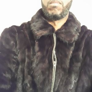 Men's mink bomber.